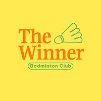Badminton club logo template  