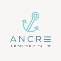 Sailing school logo template  