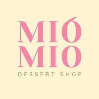 Dessert shop logo template  