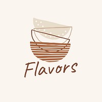 Food flavors logo template