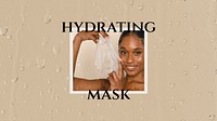 Hydrating mask blog banner template beige design