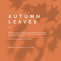 Autumn leaves instagram post template
