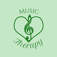 Music therapy logo  health  wellness business branding template 