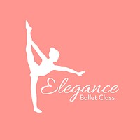 Ballet school logo  business branding template 