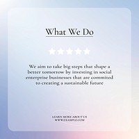 What we do Instagram post template