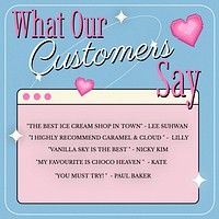 What our customers say Instagram post template