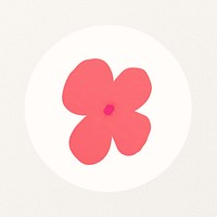 Flower Instagram story cover template illustration