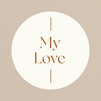 Aesthetic love Instagram story highlight cover template illustration