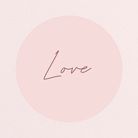 Pink love Instagram story highlight cover template illustration