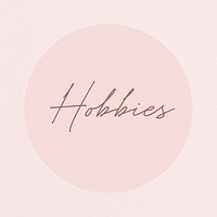 Pink hobbies Instagram story highlight cover template illustration