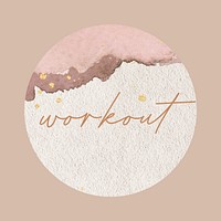 Aesthetic workout Instagram story highlight cover template