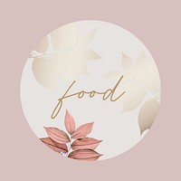 Botanical food Instagram story highlight cover illustration