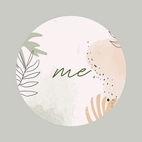 Botanical me Instagram story highlight cover illustration