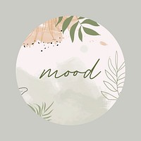 Botanical mood Instagram story highlight cover illustration