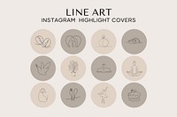 Brown Instagram story highlight cover template