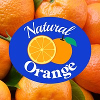 Natural orange logo template,  business branding design