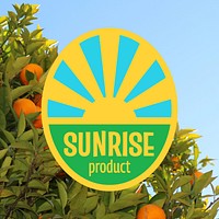 Sunrise product logo template,  business branding design