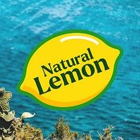 Natural lemon logo template,  business branding design