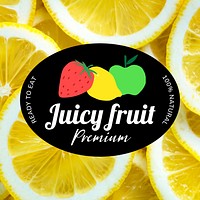 Juicy fruit logo template,  business branding design