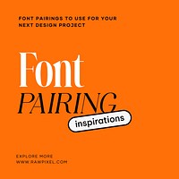 Font paring inspirations Instagram post template