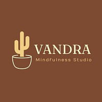Mindfulness studio  logo line art 