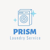 Laundry service  logo line art 