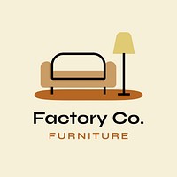 Furniture business  logo line art 