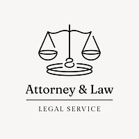 Law firm  logo line art 