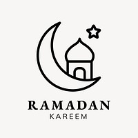 Ramadan Kareem  logo line art 