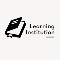 Learning institution  logo line art 