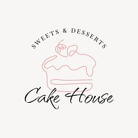 Cake house logo template