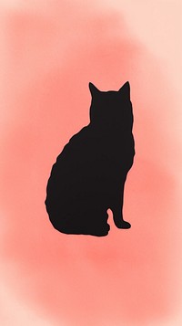 Cat silhouette animal mammal.