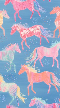 Pattern horse painting wildlife graphics.