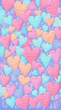 Pattern heart blackboard symbol love heart symbol.