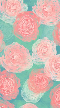 Pattern rose painting graphics blossom.