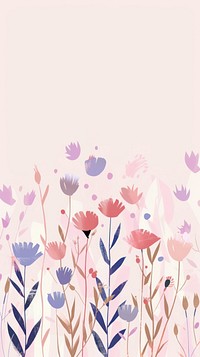 Cute flowers illustration graphics painting pattern.