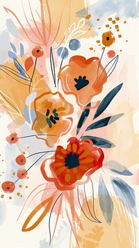 Cute flowers illustration graphics painting weaponry.