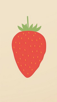 Illustration of a simple strawberry produce ketchup fruit.