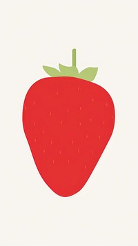 Illustration of a simple strawberry produce ketchup fruit.