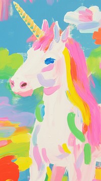 Cute unicorn painting art person.