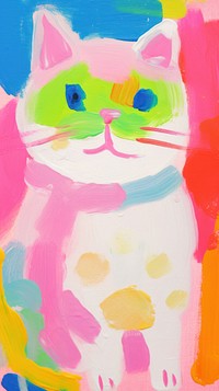 Cat painting art person.