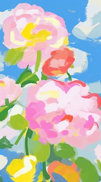 Flower background painting art graphics.