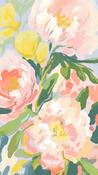 Cute floral wallpaper painting art graphics.