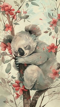 Cute animal postcard illustrated painting graphics.