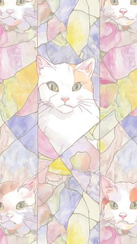 Cat pattern marble wallpaper accessories accessory glasses.