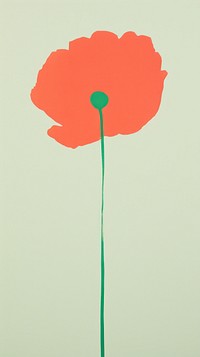 Poppy blossom flower symbol.