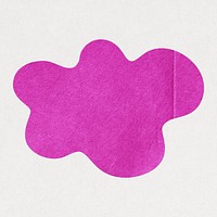 Organic shape icon in cute paper cut illustration