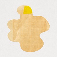 Organic shape icon in cute paper cut illustration
