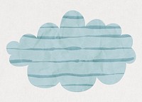 Cloud icon in cute paper cut illustration