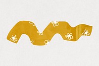 Squiggle icon in cute paper cut illustration